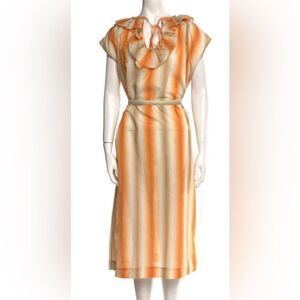 NWT Roseanna Orange Stripe Dress Sz. 38 (US S) NO BELT